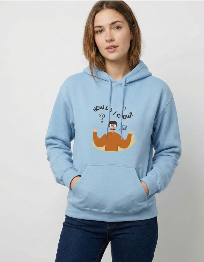 Illustrated Funny Man with Mask Questioning Tote Bag Unisex Hoodie