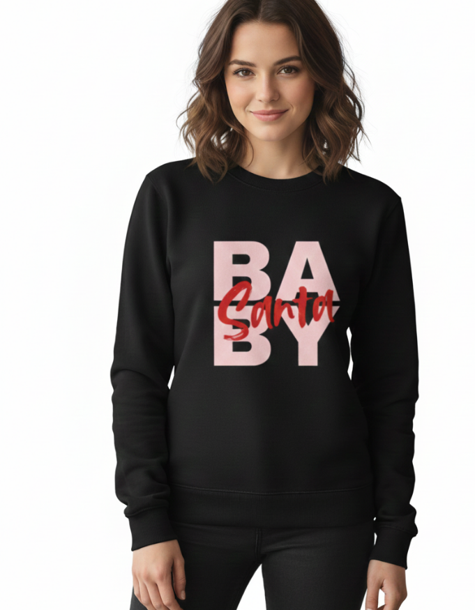 Illustrated BABY Santa Sweatshirt