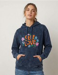 The Midnight Bloom Hoodie Acid Washed Hoodie