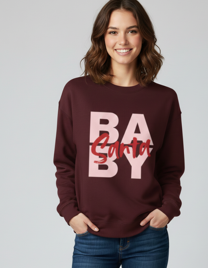 Illustrated BABY Santa Sweatshirt