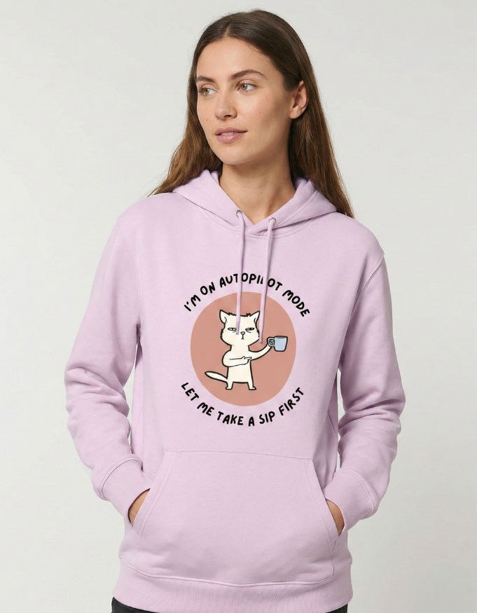 Illustrative Cat Oversized Hoodie