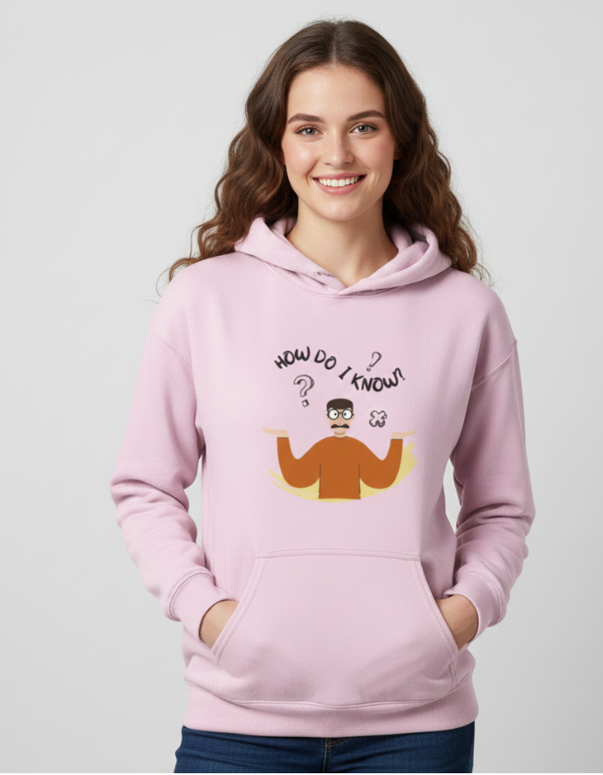 Illustrated Funny Man with Mask Questioning Tote Bag Unisex Hoodie